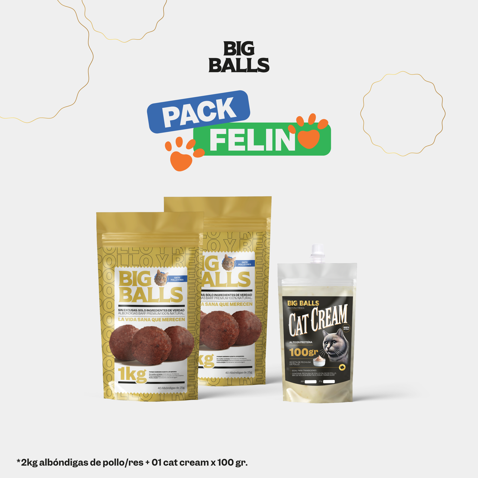 ⁠Comida BARF para Gatos Pack Felino - Image 1