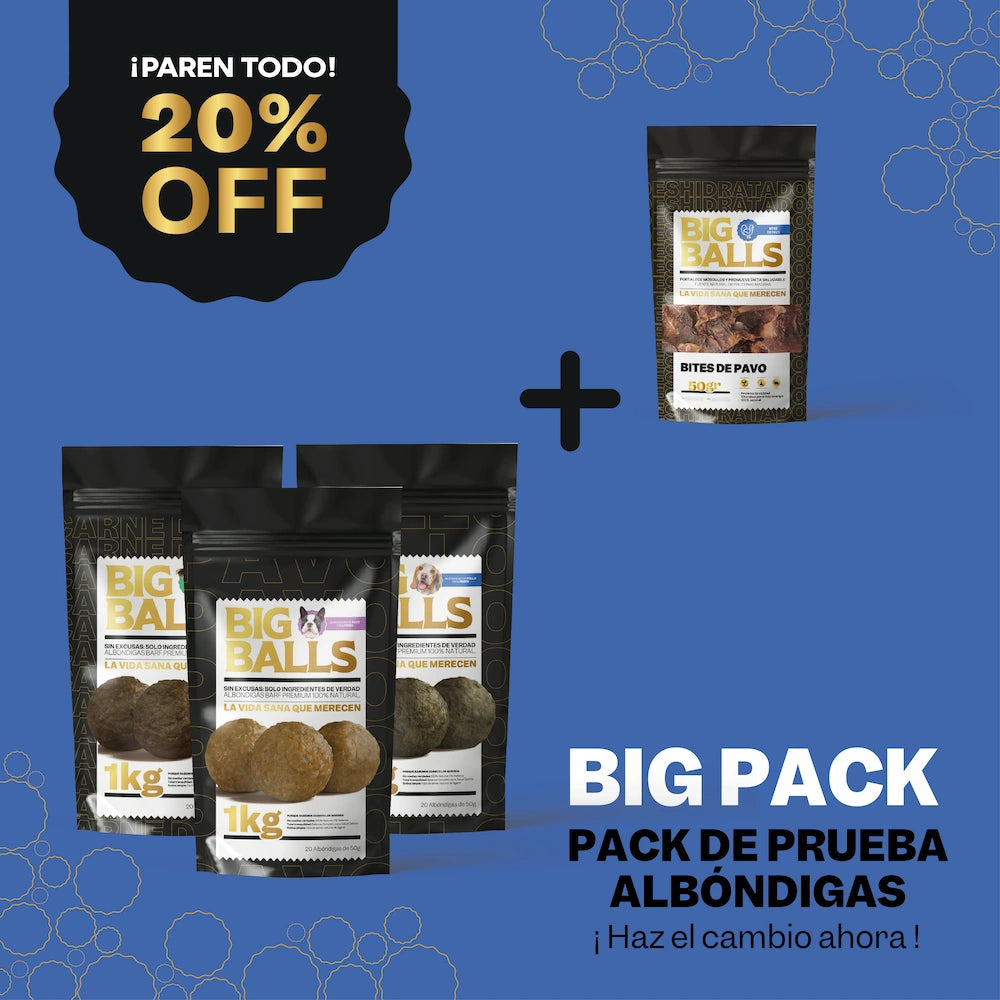Pack de Bienvenida: 3 Bolsas Big Balls + Treats